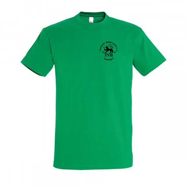 Herren T-Shirt grün mit Motiv "Logo schwarz klein"