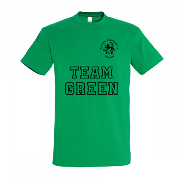 Herren T-Shirt grün mit Motiv "Logo + TEAM GREEN schwarz"