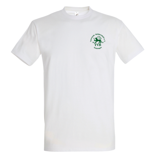 Herren T-Shirt weiss mit Motiv "Logo grün klein"