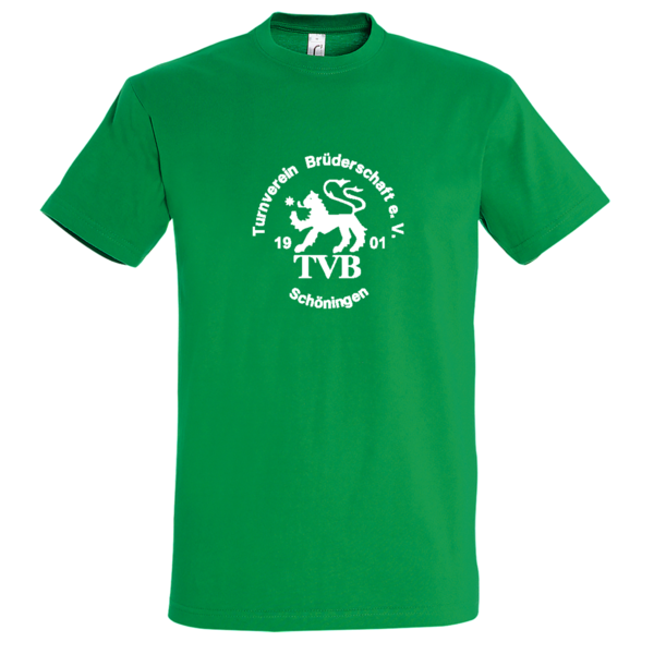 Herren T-Shirt grün mit Motiv "Logo weiss groß"
