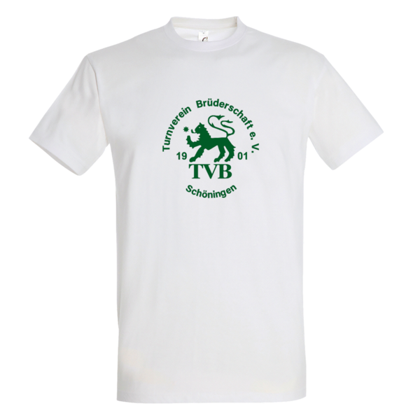 Herren T-Shirt weiss mit Motiv "Logo grün groß"